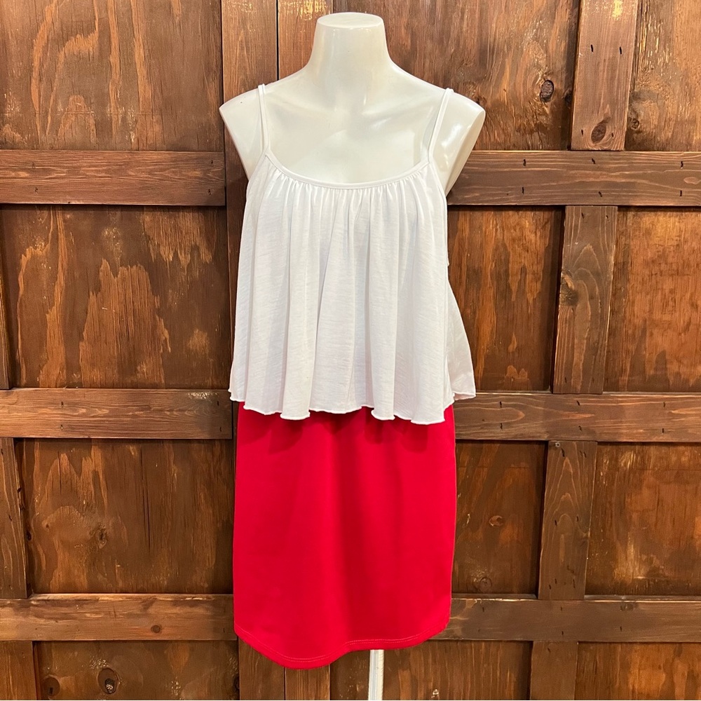 Red and White Dress